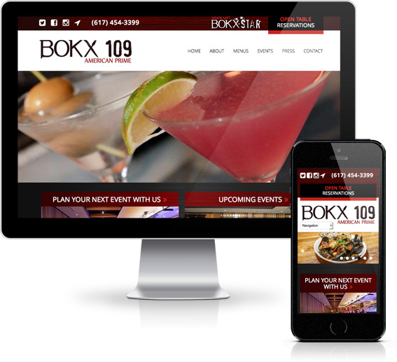 responsive restaurant website design