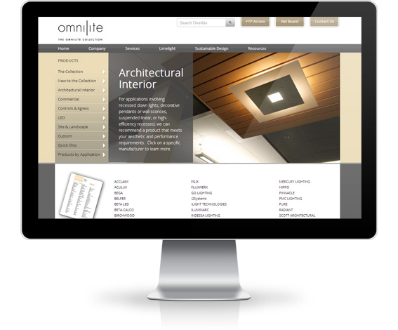 lighting company website design